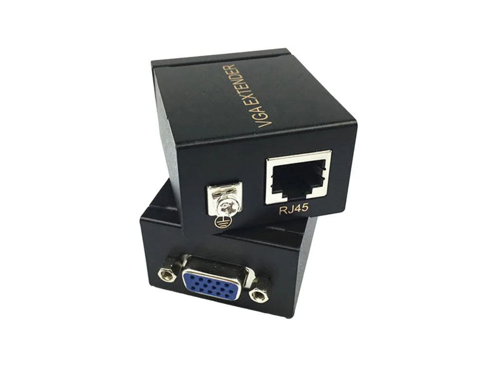 Imagem 3 de 4 do produto Extensor Vga 60 Metros Via Cabo De Rede Cat5e Cat6