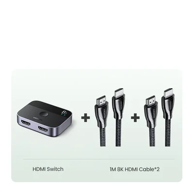 Divisor Ugreen HDMI 8k 60hz 4k 120hz 2 Em 1 Para Fora Para Tv Interruptor E 2 Cabo.