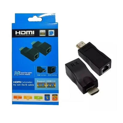 Extensor HDMI Via Rj45 Cabo De Rede 1080p 2k 4k.