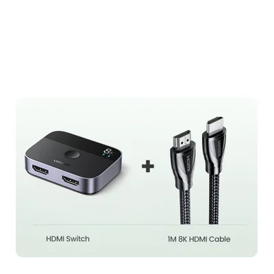 Divisor Ugreen HDMI 8k 60hz 4k 120hz 2 Em 1 Para Fora Para Tv Interruptor E 1 Cabo.