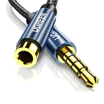 Cabo De Extensão Áudio Ugreen Para Huawei Estéreo 3.5mm Azul 1.5 M.