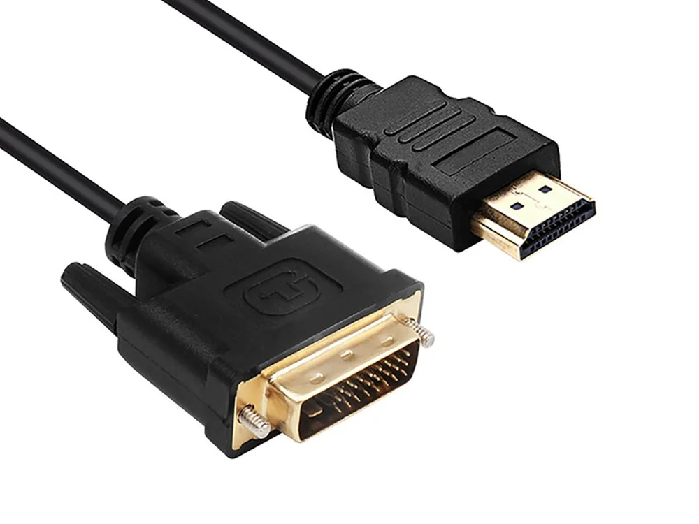 Imagem 2 de 4 do produto Cabo HDMI Macho X Dvi-d 24+1 Macho De 1,80 Metros