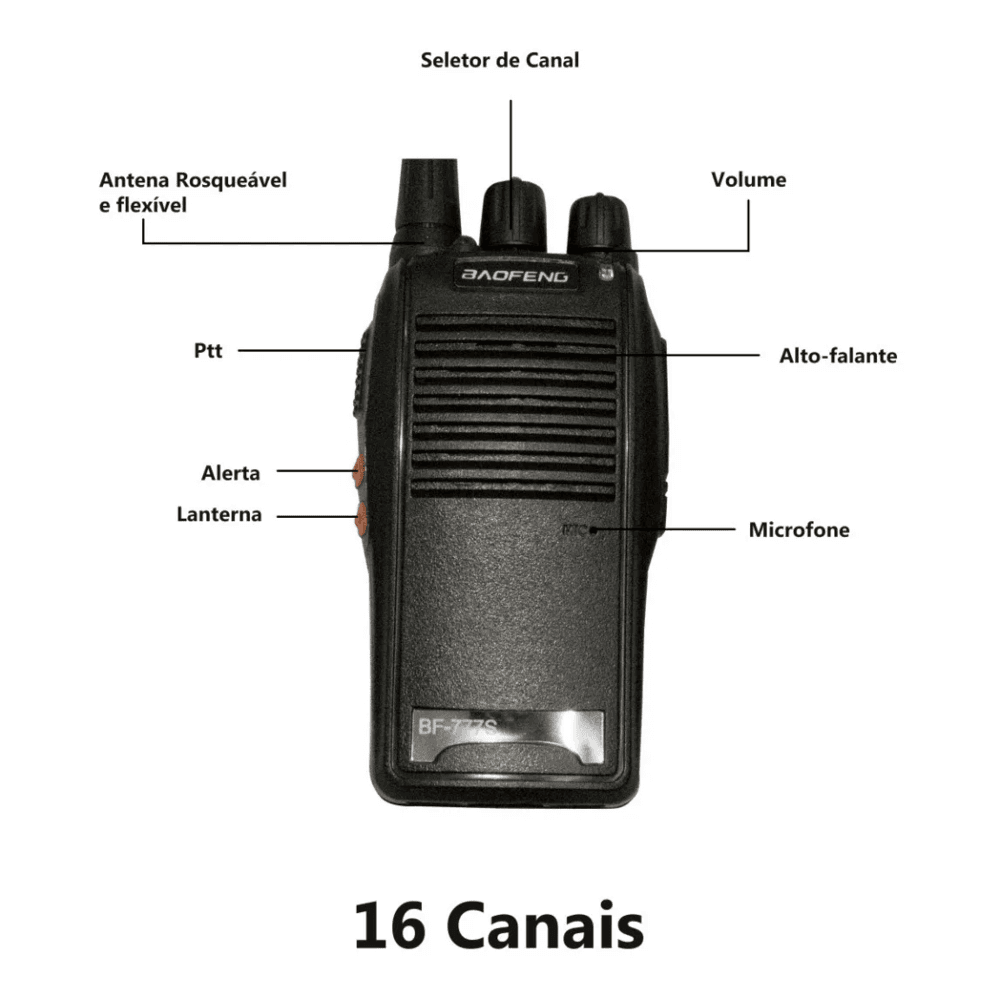 Imagem 2 de 3 do produto Ràdio Comunicador Walk Talk Baofeng Bf-777s + Fone De Ouvido