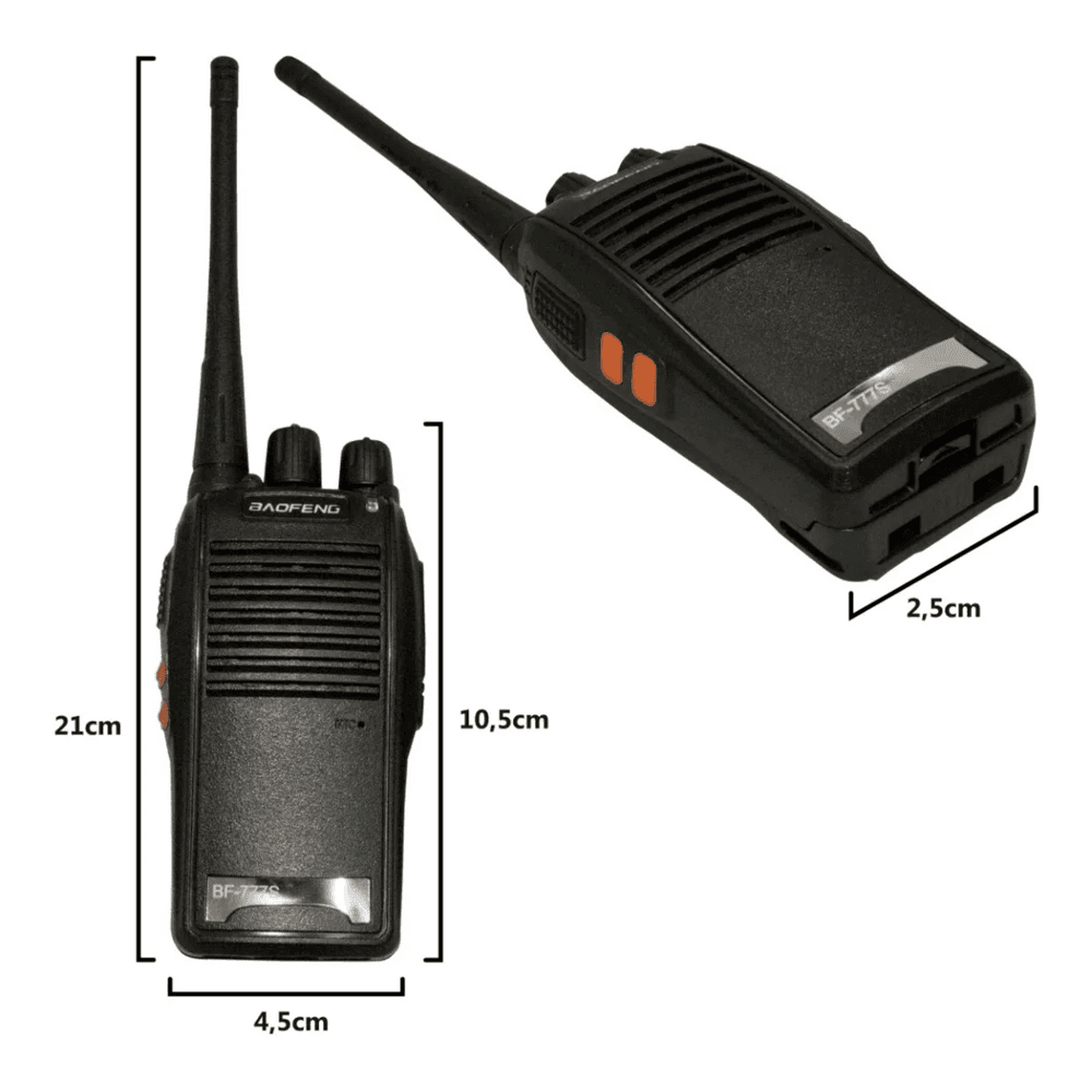 Imagem 3 de 3 do produto Ràdio Comunicador Walk Talk Baofeng Bf-777s + Fone De Ouvido