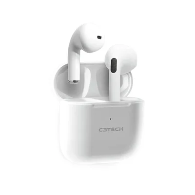 Fone De Ouvido Sem Fio C3tech Bluetooth 5.1 Branco Ep-tws-21wh