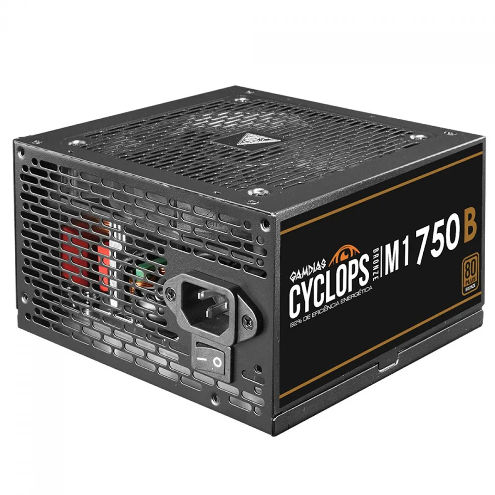 Imagem 3 de 5 do produto Fonte De Alimentação Gamdias Cyclops M1 750w 80plus Bronze Pfc Ativo S/ Cabo
