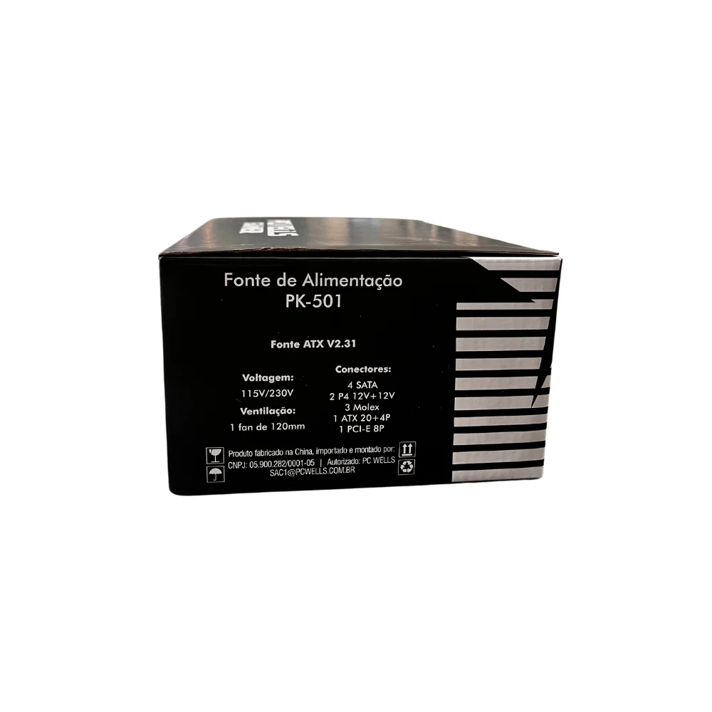 Imagem 4 de 4 do produto Fonte Real K-mex Pcwells, Bivolt Chaveada - Pk-501.