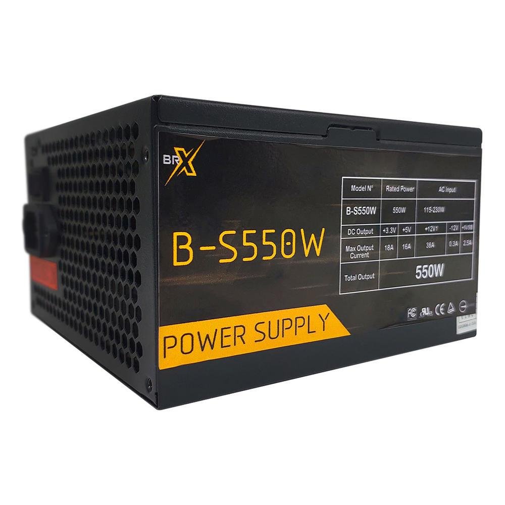 Imagem 3 de 5 do produto Fonte 550w Brx B-s550w, Atx, Bivolt Automático