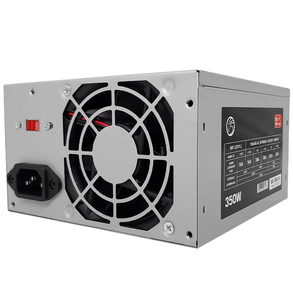Imagem 4 de 4 do produto Fonte 350w Brazil PC, Bivolt Manual, Oem - Bpc-325v1.2
