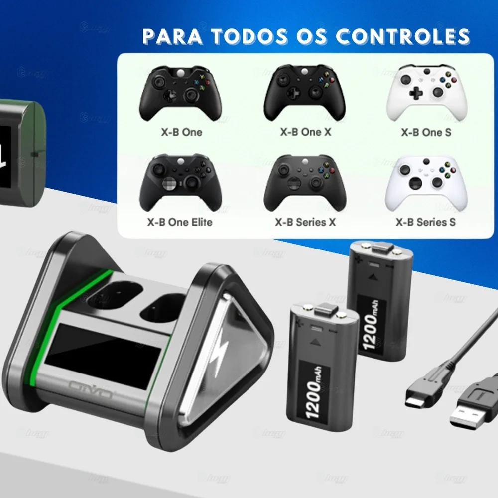 Imagem 3 de 5 do produto Base Carregador Dock Controle XBOX Series S/x + 2 Baterias