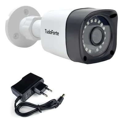 Câmera De Segurança Full Hd 1080p 2mp Bullet 20 Metros Infravermelho Lente 2.8mm Tudo Forte + Fonte