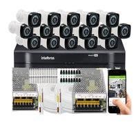 Kit Cftv 16 Cameras Segurança Hd Dvr Intelbras 1116 1tb