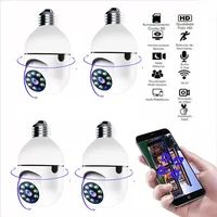 Kit 4 Câmera Lampada Inteligente Wireless Infra Ip Full Hd 2.0 Megapixels Holofote, Auto Tracking.