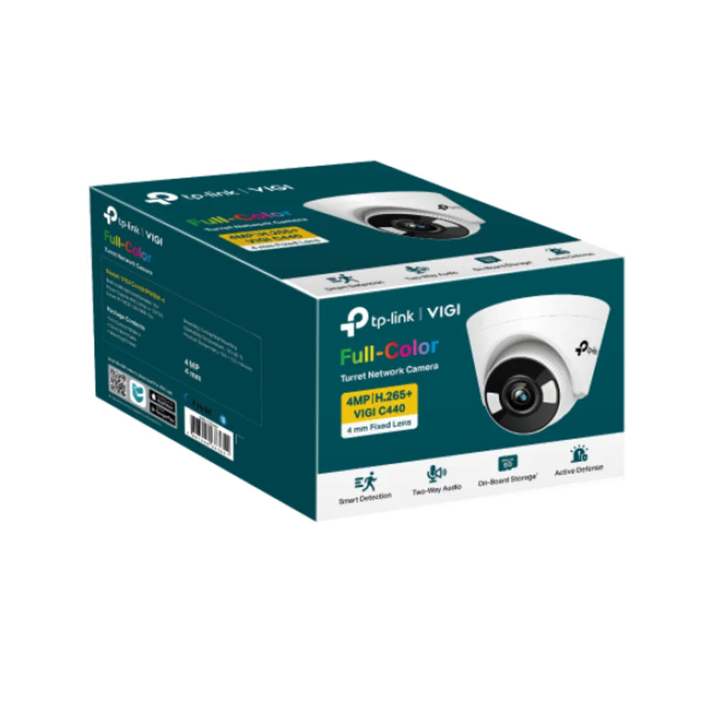 Imagem 3 de 4 do produto Camera Ip Cftv Poe Dome Interna Turret Colorida 4mp Vigi C440