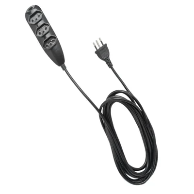 Extensão Intelbras 3 Tomadas 3 Pinos 10a 5 Metros Ext 3005 Preto 4830169