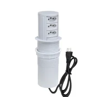 Torre Multiplug Automático 3 Tom 10a + Carregamento Indução Cor:branco.