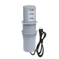 Torre Multiplug Automático 3 Tom 20a + Carregamento Indução Cor:cinza.