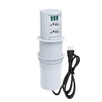 Torre Multiplug Automático 2 Tom 20a + 3 Usb 5.2a + Indução Cor:branco