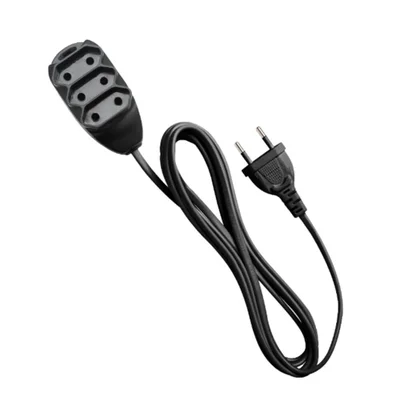 Extensão Eletrica 3 Tomadas Intelbras Ext 2003 10a Preto 3m