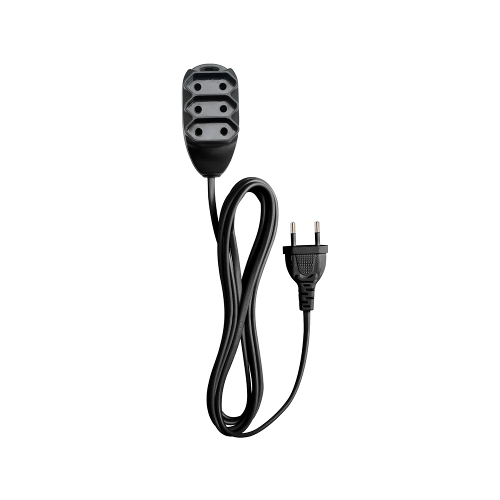 Imagem 2 de 4 do produto Extensão Elétrica 5m Preta 3 Tomadas 10a 2005 Intelbras