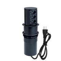 Torre Multiplug Automático 3 Tom 10a + Carregamento Indução Cor:preto