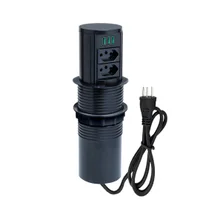Torre Multiplug Automático 2 Tom 20a + 3 Usb 5.2a + Indução Cor:preto