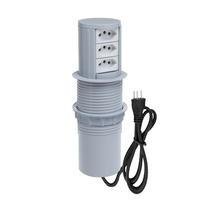 Torre Multiplug Automático 3 Tom 10a + Carregamento Indução Cor:cinza