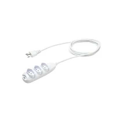 Extensão Eletrica 3 Tomadas Intelbras Ext 3005 10a Branco 5m.