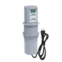 Torre Multiplug Automático 2 Tom 10a + 3 Usb 5.2a + Indução Cor:cinza