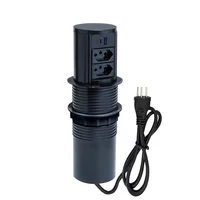 Torre Multiplug Automático 2 Tom 20a + 2usb (a+c) + Indução Cor:preto