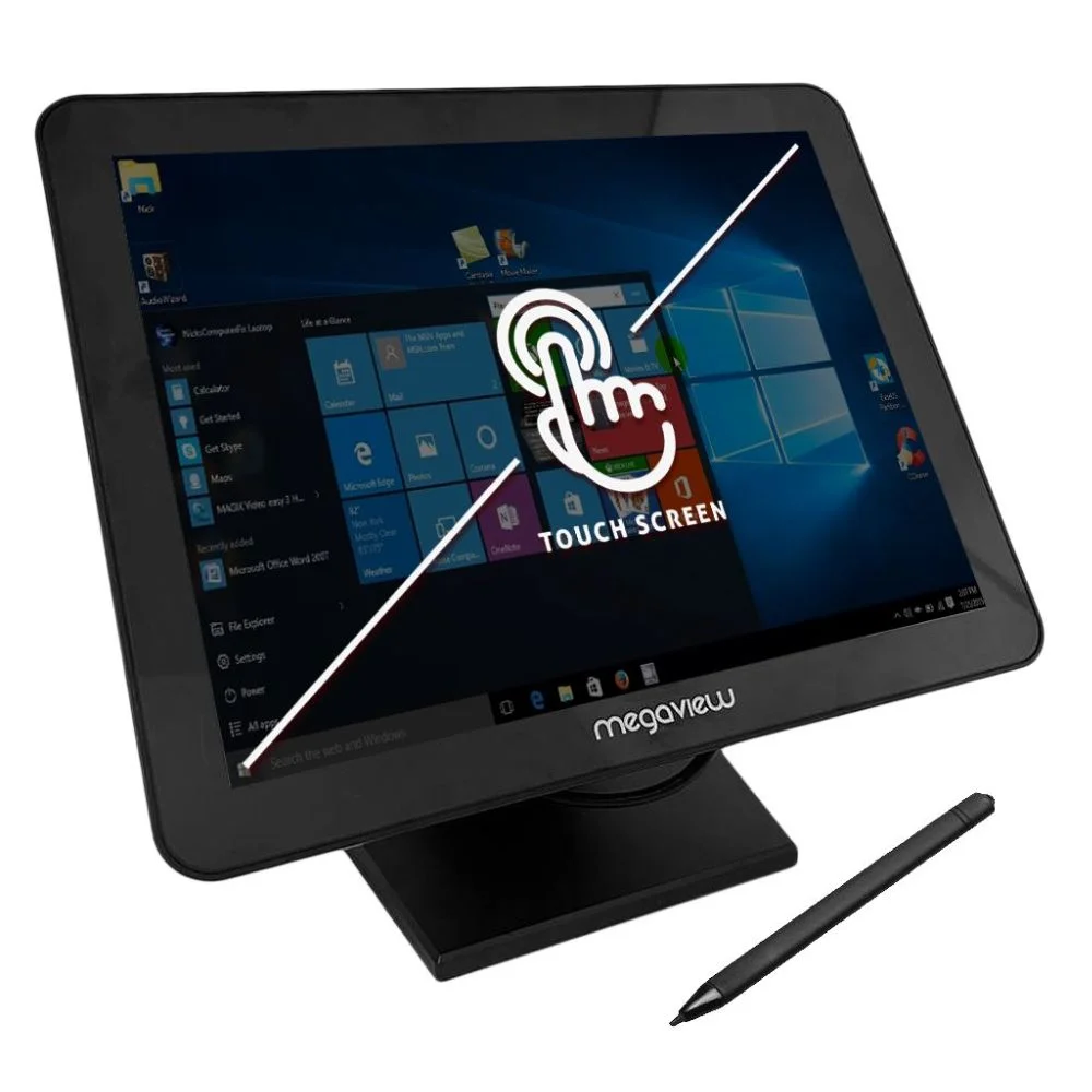 Monitor Touch Screen 15.6'' Wide HDMI Vga Bivolt Com Caneta Preto Monitor Touch Screen 15.6'' Wide HDMI Vga Bivolt Com Caneta Preto