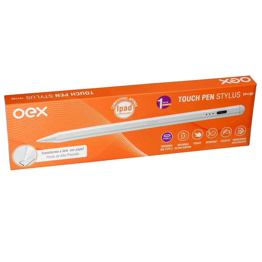 Imagem 4 de 5 do produto Caneta Touch Pen Stylus Oex Branca - Tp100