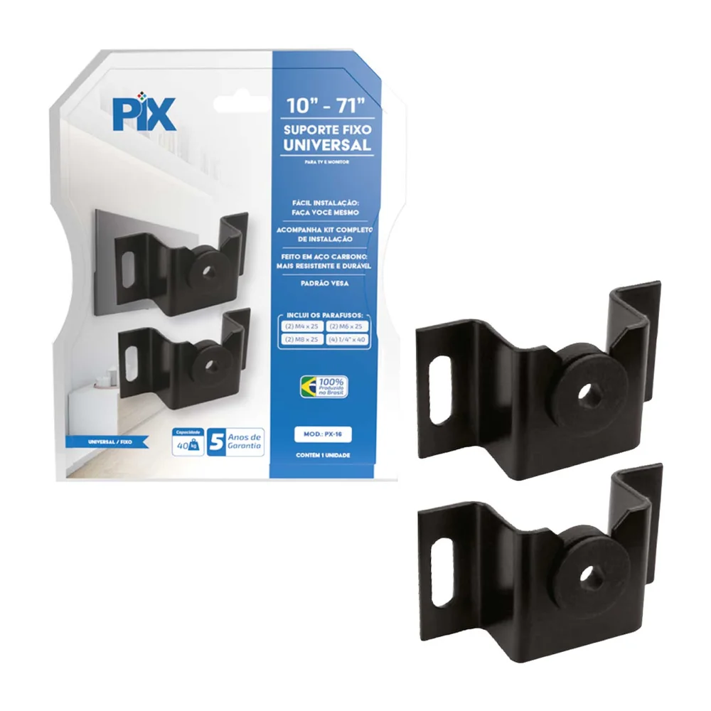 Imagem 3 de 5 do produto Pix Suporte Fixo Universal Tv LED/lcd 10' A 71' Pix - Blister