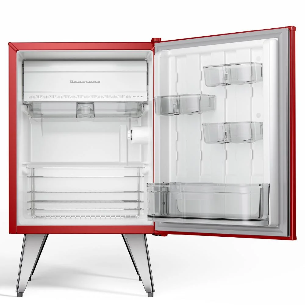 Imagem 4 de 5 do produto Frigobar Brastemp Retrô 76 Litros Classic Red - Bra08hv - 110.