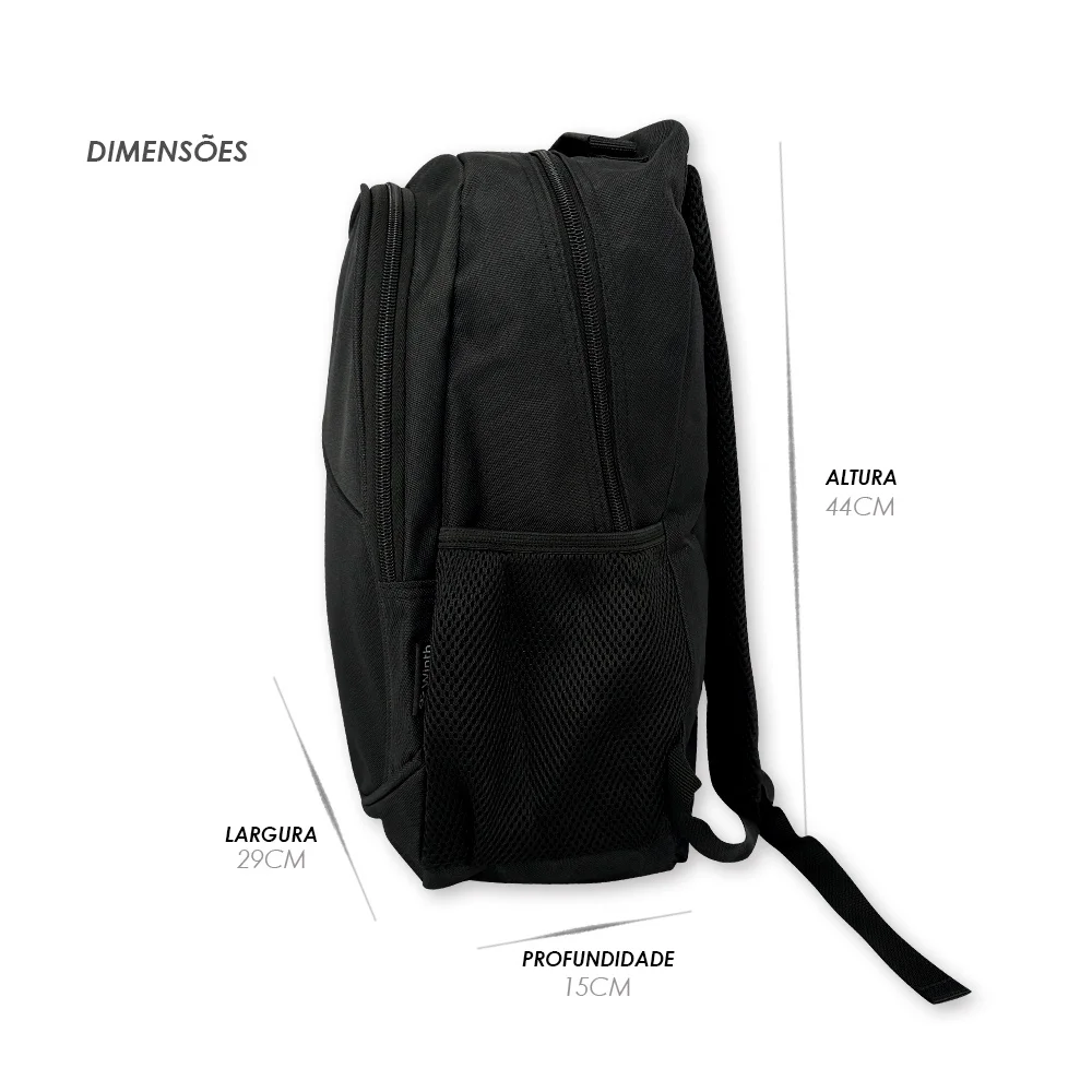 Imagem 3 de 5 do produto Mochila Casual Para Notebook Resistente Black
