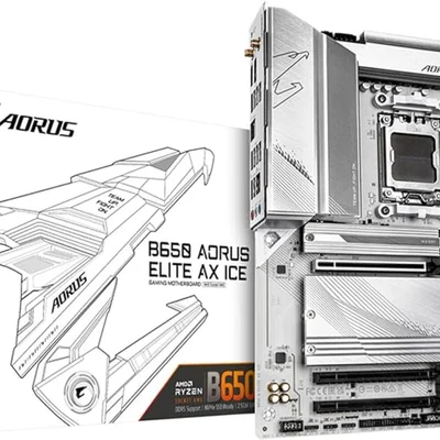 Placa Mãe Gigabyte B650m Aorus Elite Ax Ice, Amd Am5, Chipset B650, 4xDDR5, Matx