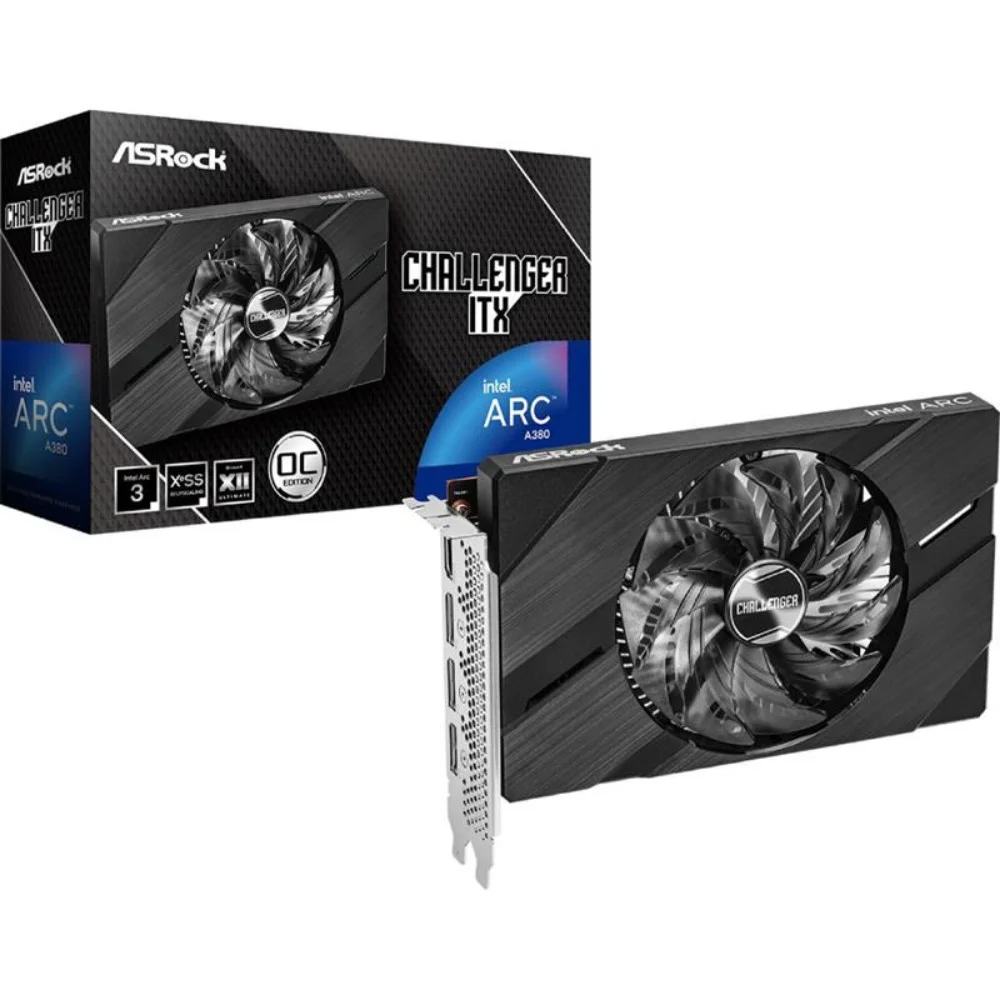 Placa De Vídeo Asrock Intel Arc A380 Challenger Itx 6gb Gddr6 96bits- 90-ga3kzz-00uanf 4