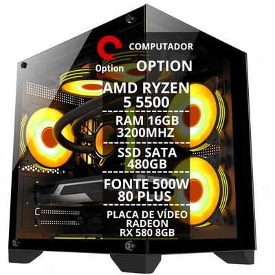 PC_NEO　10xAMD Ryzen 5 5500 CPU Processador AMD Ryzen 5 5500 no Mega Maio KaBuM