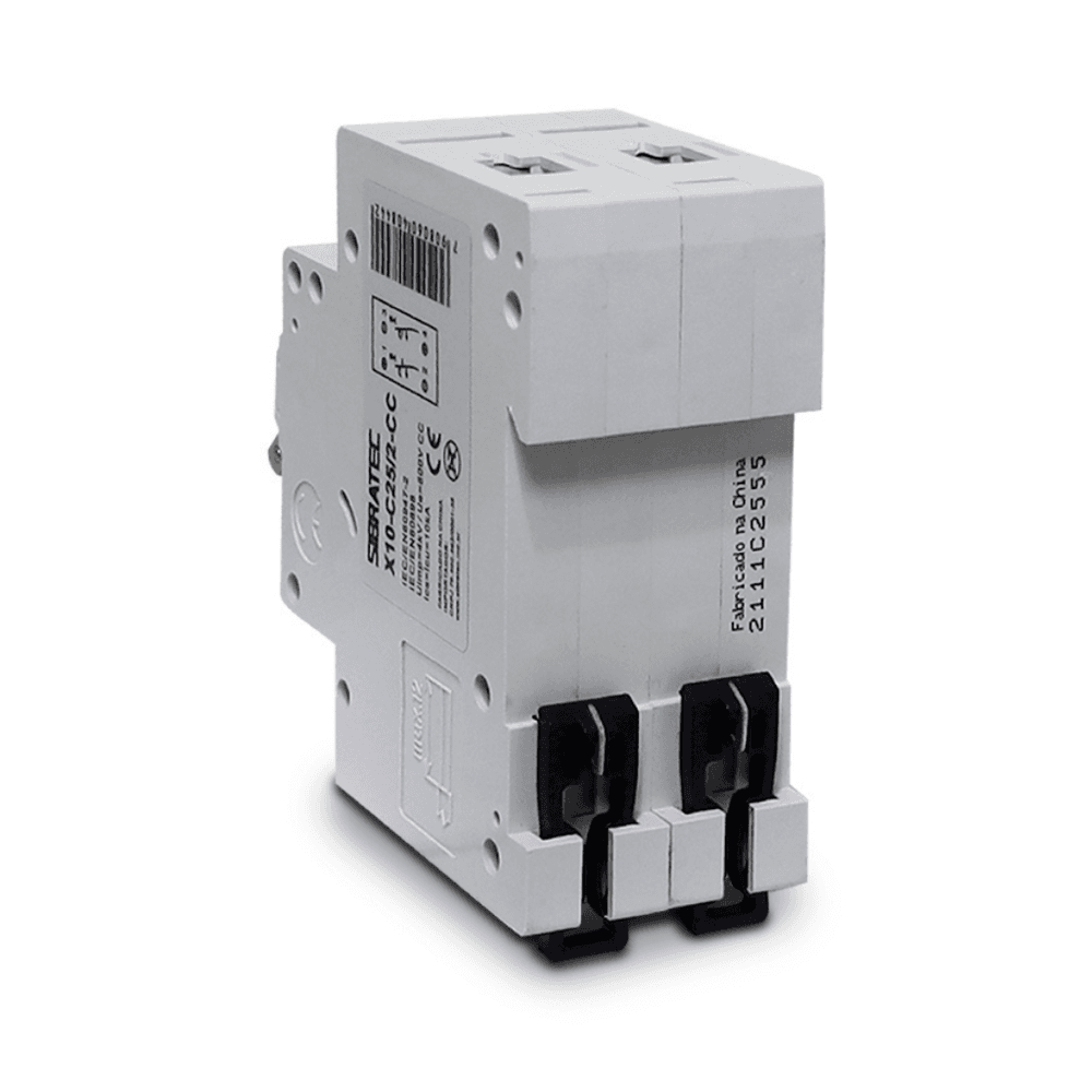 Imagem 4 de 5 do produto Disjuntor Mini Din Fotovoltaico 800vcc | BiPolegadasar X10 25a | Ruptura 10ka