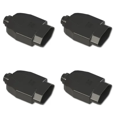 Kit Plugue Fêmea 2p+t 20a 250vca Preto 4 Peças — foto 2