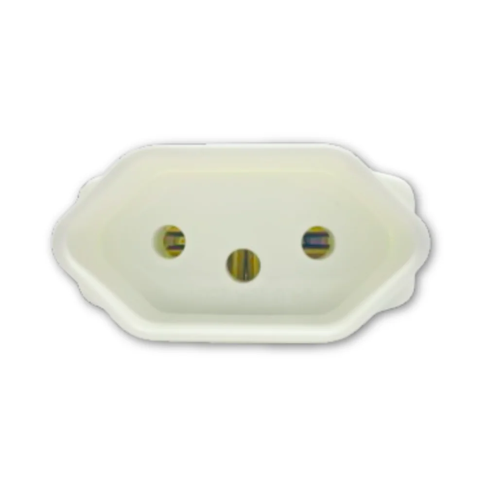 Kit Conjunto Fêmea + Macho 2p+t 20a 250vca Branco 5 Pares 6