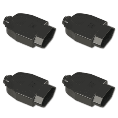 Kit Plugue Fêmea 2p+t 20a 250vca Preto 4 Peças