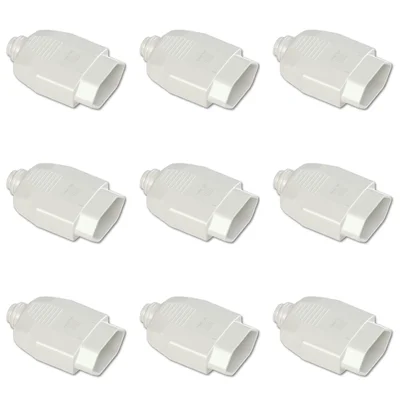 Kit Plugue Fêmea 2p+t 10a 250vca Branco 10 Peças.