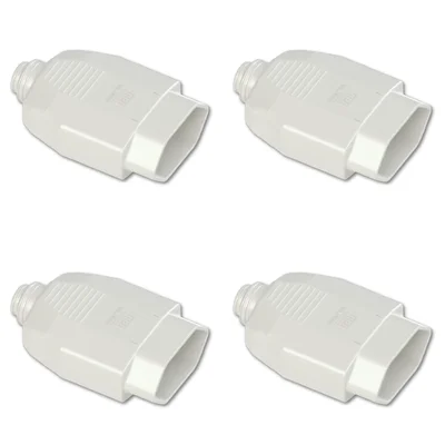 Kit Plugue Fêmea 2p+t 10a 250vca Branco 4 Peças.
