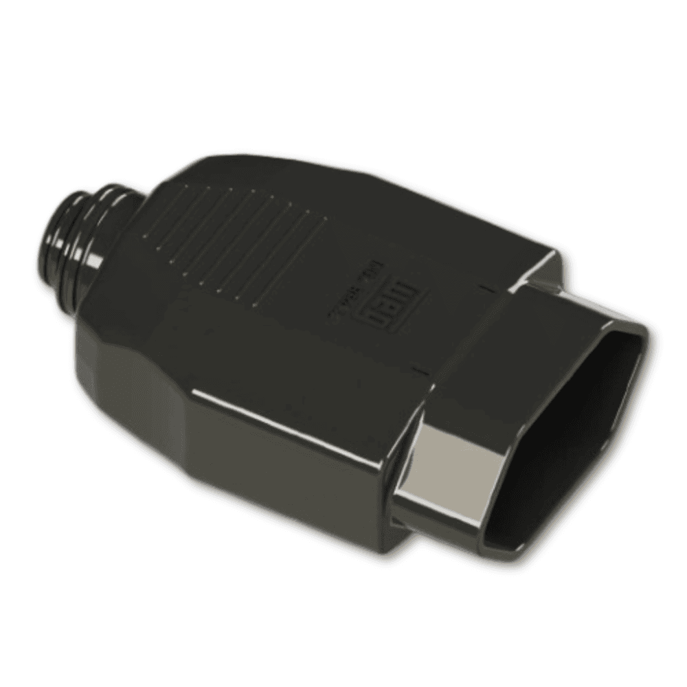 Imagem 3 de 5 do produto Kit Plugue Fêmea 2p+t 20a 250vca Preto 50 Peças