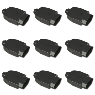 Kit Plugue Fêmea 2p+t 20a 250vca Preto 100 Peças