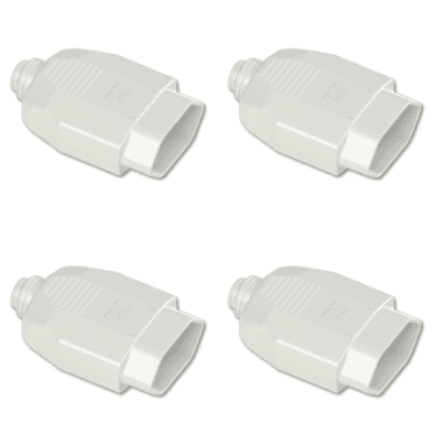 Kit Plugue Fêmea 2p+t 20a 250vca Branco 4 Peças