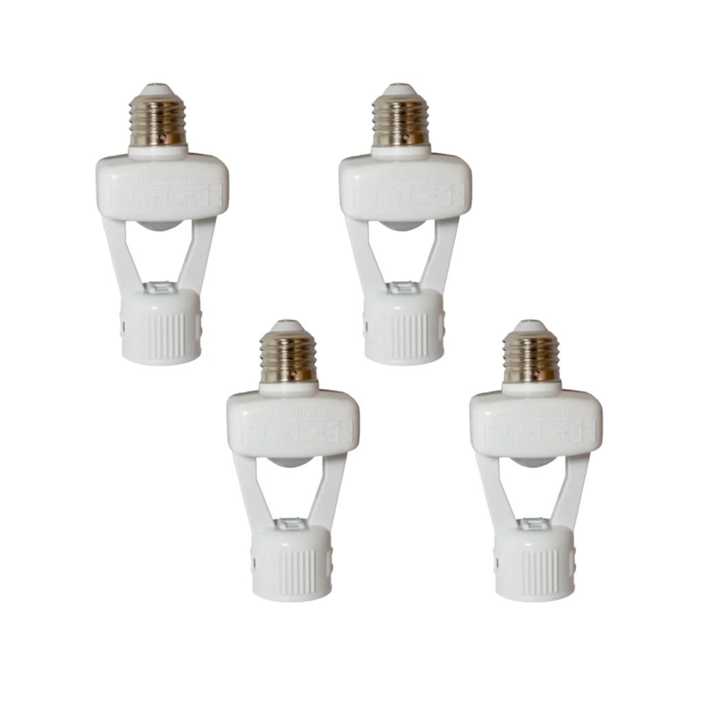 Kit Sensor De Presença | Lâmpada E27 | Lente 360º | 6 Funções | Qa17m 4 Pçs