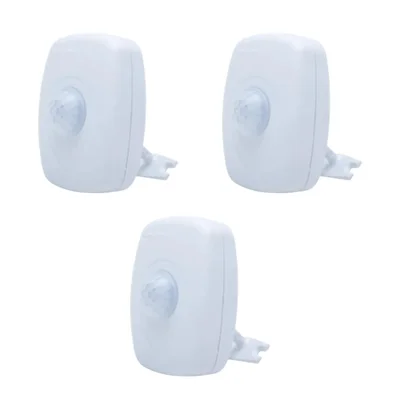 Kit Sensor De Presença De Sobrepor | Lente 180º | 6 Funções | Qa21m 3 Pçs.