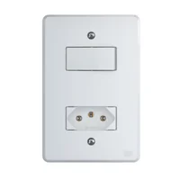Conjunto Interruptor 4x2 | 1 Tecla Simples 10a + 1 Tomada 20a 250v.